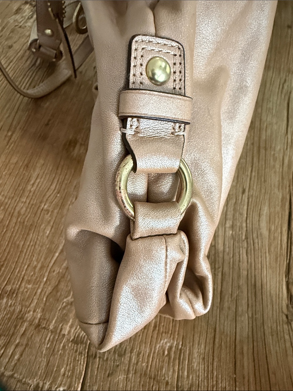 Coach Pebbled Leather Shoulder Satchel in Taupe - Picture 10 of 12
